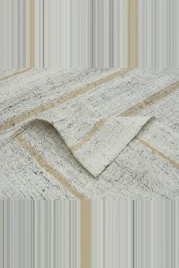 Turkish Flat Weave Cotton Kilim Rug 7x9 227,283 - Grey Turkish Rug $i