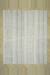 Grey Turkish Rug Turkish Flat Weave Cotton Kilim Rug 7x9 227,283