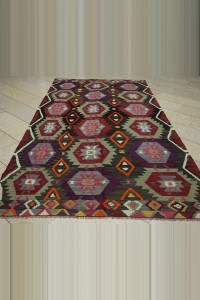 Turkish Flat Weave Kilim Rug 6x10 Feet  172,316 - Turkish Kilim Rug  $i