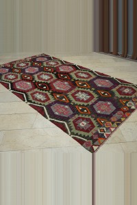 Turkish Flat Weave Kilim Rug 6x10 Feet  172,316 - Turkish Kilim Rug  $i