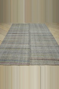 Turkish Flat Weave Kilim Rug 6x10 Feet 196,300 - Grey Turkish Rug $i