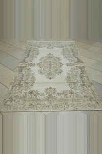 Turkish Geometric Oushak Rug 4x7 Feet 118,206 - Oushak Rug $i