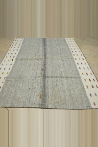 Turkish Gray Kilim Rug 6x9 Feet 188,272 - Grey Turkish Rug $i