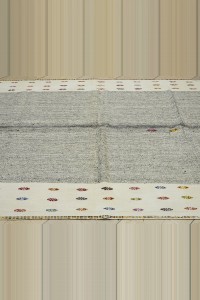 Turkish Gray Kilim Rug 6x9 Feet 188,272 - Grey Turkish Rug $i