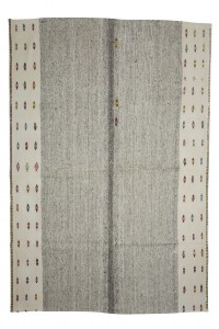 Turkish Gray Kilim Rug 6x9 Feet  188,272 - Grey Turkish Rug  $i
