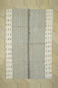 Grey Turkish Rug Turkish Gray Kilim Rug 6x9 Feet  188,272