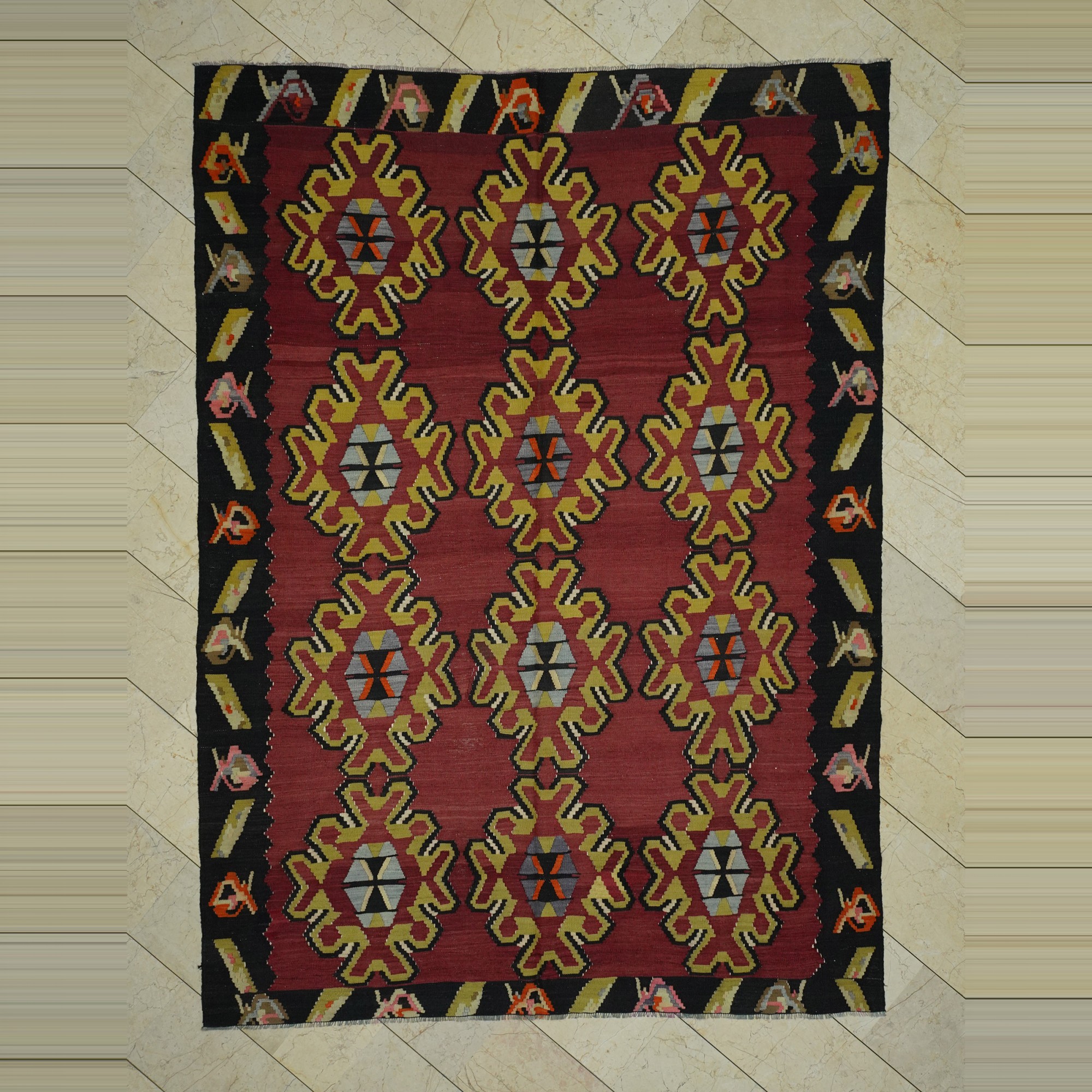 Turkish Kilim Rug 7x10 215,294 - Turkish Kilim Rug