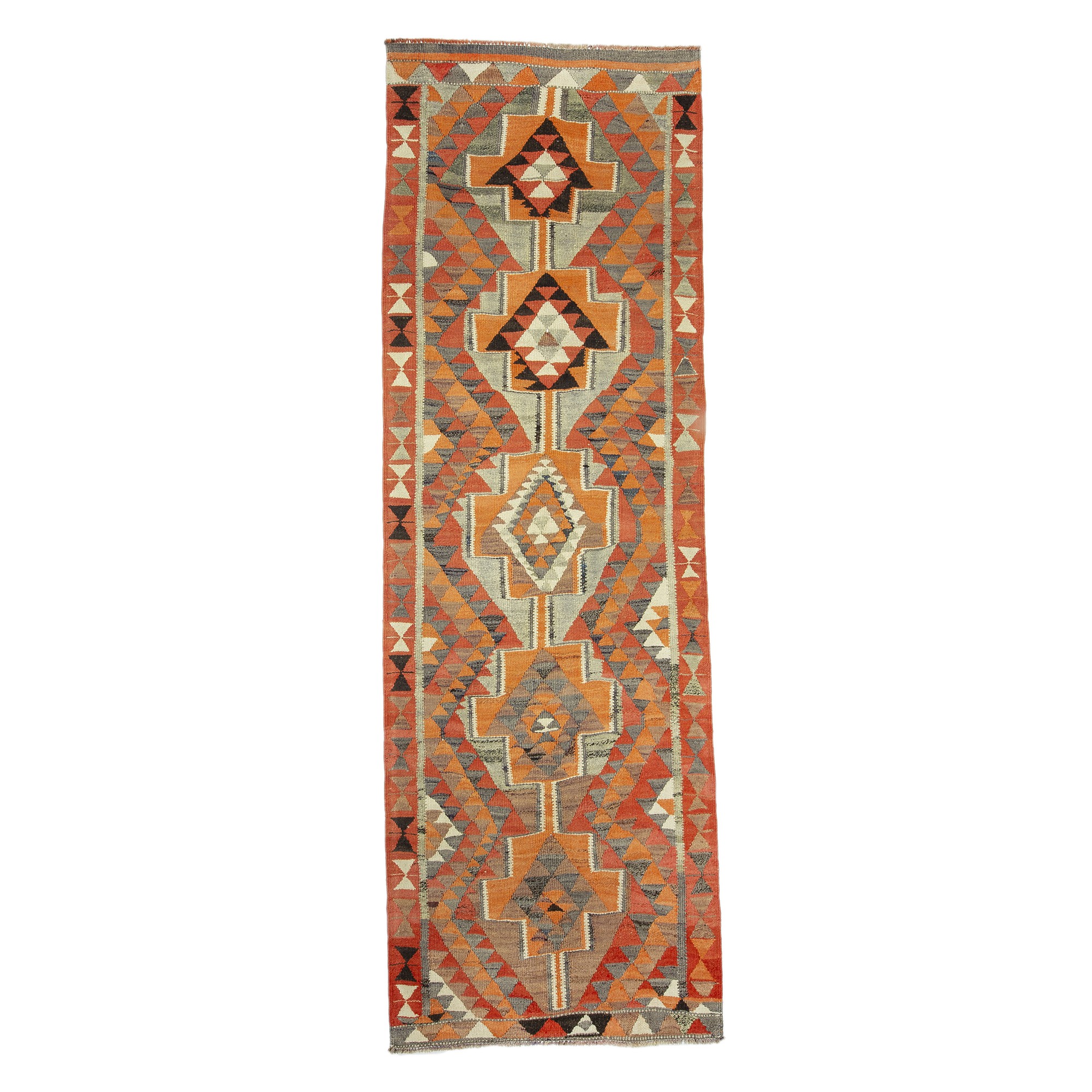 Turkish Kilim Rug Runner 3x10 Feet 104,316 - Turkish Rug Runner