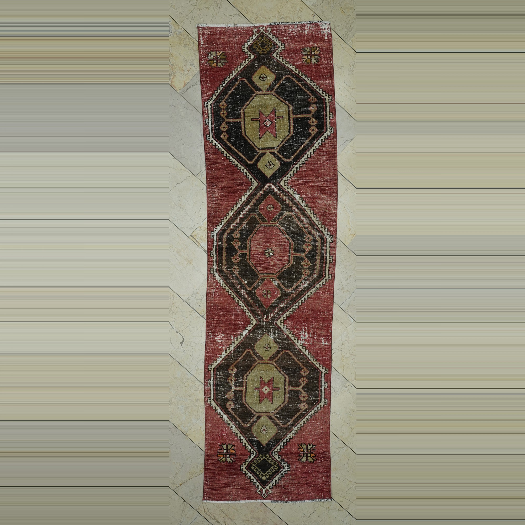 Turkish Old Carpet Rug Runner 3x9 79,290 - Turkish Rug Runner
