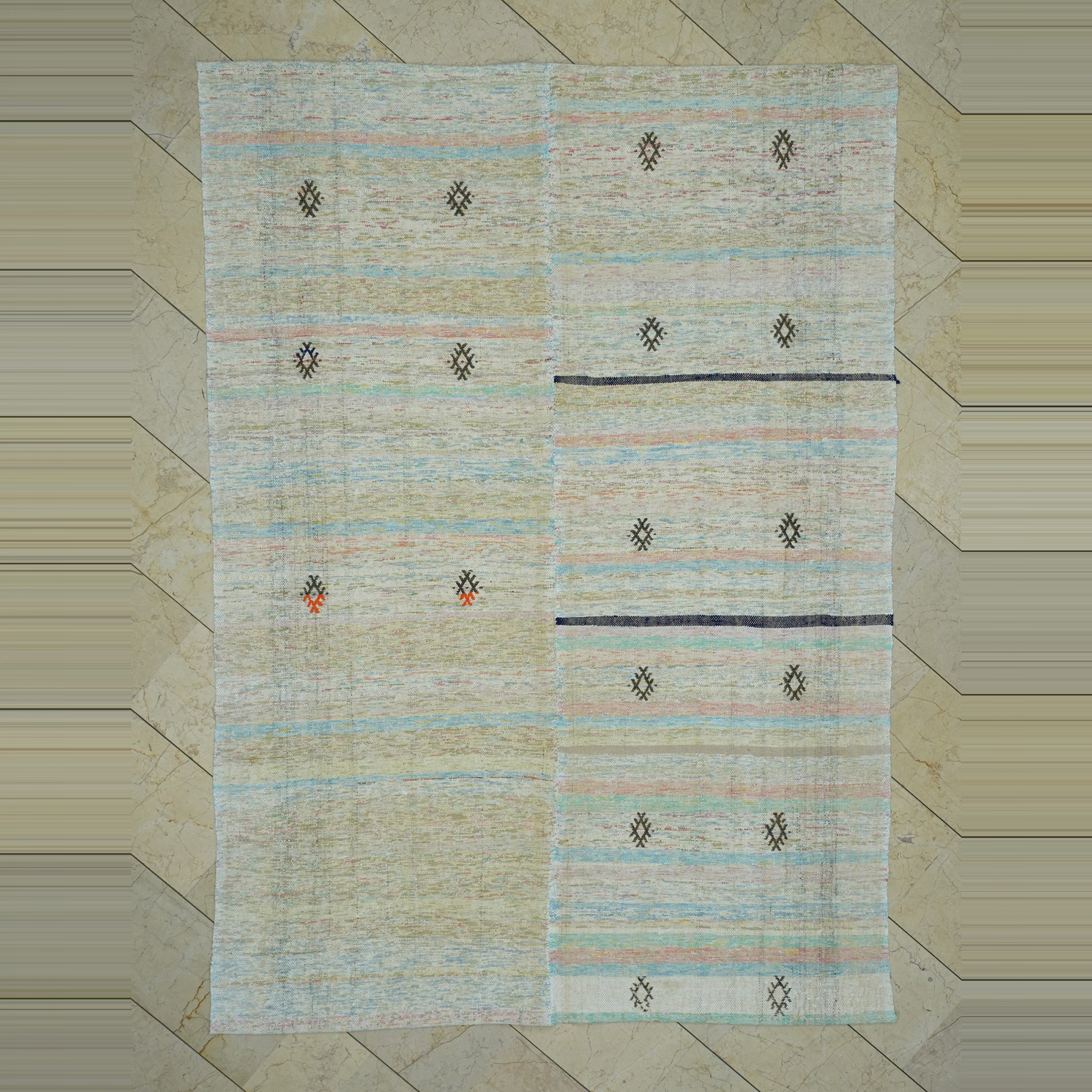 Turkish Rag Rug 6x9 Feet 190,270 - Turkish Natural Rug