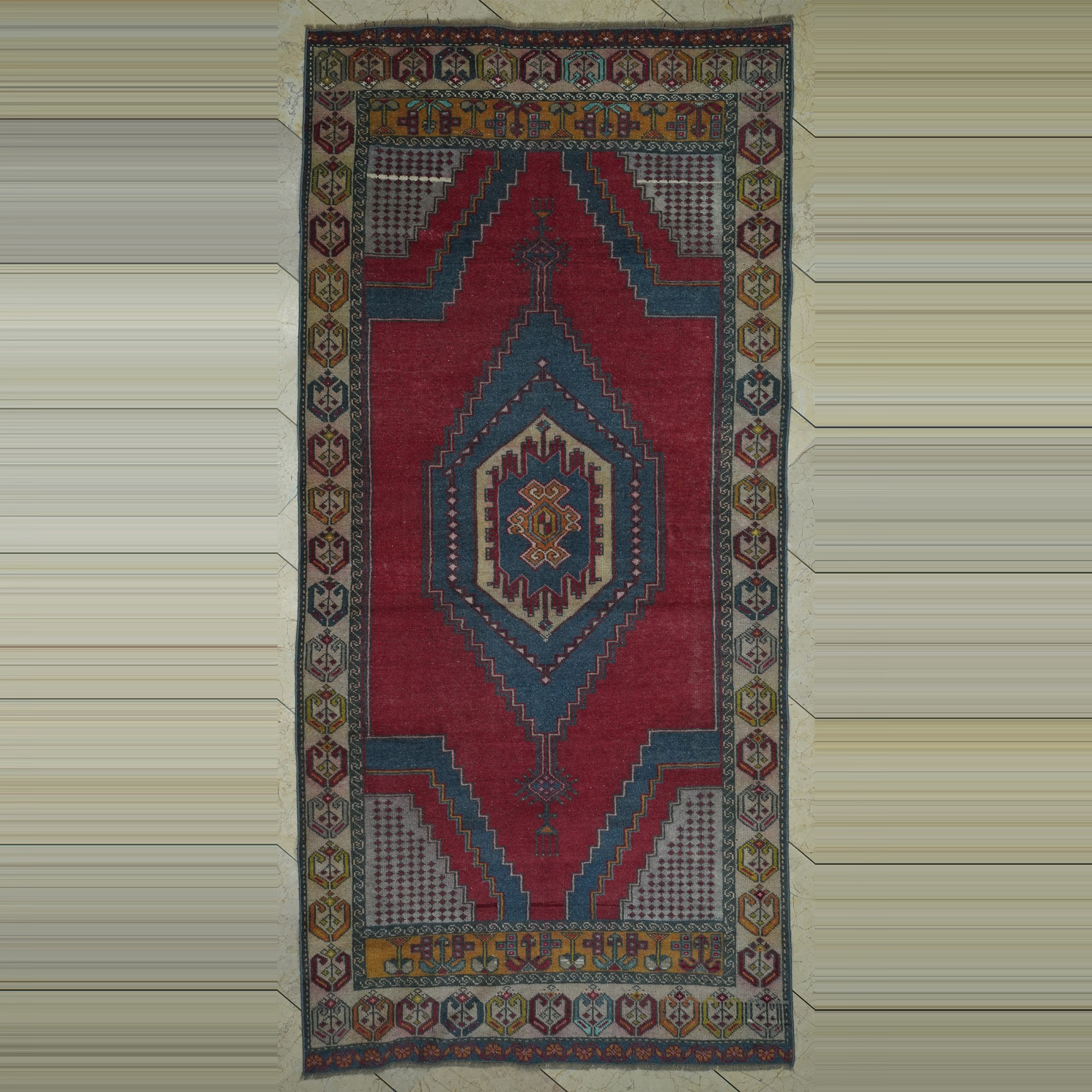 Turkish Red Carpet 4x9 131,291 - Turkish Carpet Rug