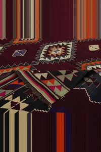 Turkish Semi Old Balikkesir Kilim Rug 7x10  216,308 - Turkish Kilim Rug  $i