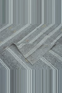 Turkish Striped Kilim Rug 6x8 Feet 176,230 - Grey Turkish Rug  $i