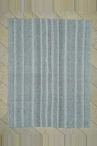 Grey Turkish Rug Turkish Striped Kilim Rug 6x8 Feet 176,230