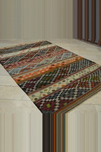 Turkish Striped Kilim Rug 6x9  189,282 - Turkish Kilim Rug  $i