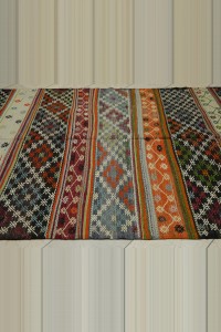 Turkish Striped Kilim Rug 6x9  189,282 - Turkish Kilim Rug  $i