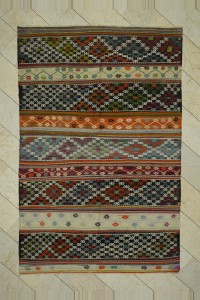 Turkish Kilim Rug Turkish Striped Kilim Rug 6x9  189,282