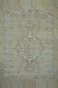 Turkish Vintage Rug 7x9 Feet 198,267 - Oushak Rug $i