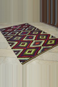 Turkish Zigzag Kilim Rug 6x8 Feet 173,254 - Turkish Kilim Rug  $i