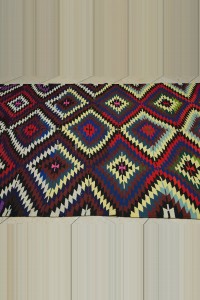 Turkish Zigzag Kilim Rug 6x8 Feet 173,254 - Turkish Kilim Rug  $i