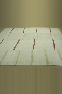 Uneven Striped on Hemp Rug 8x11 Feet 240,322 - Turkish Hemp Rug $i
