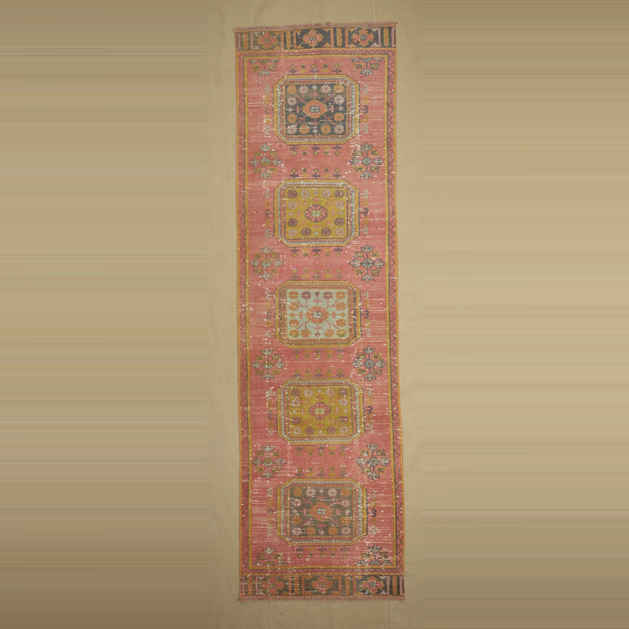 Vibrant Colors Oushak Runner Rug 3x11 Feet 93,321 - Turkish Rug Runner
