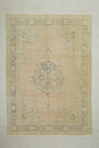 Vintage Faded Oushak Rug 7x9 Feet 198,284 - Oushak Rug $i