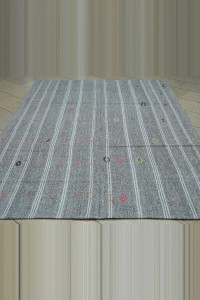 Vintage Grey Area Rug 6x9 Feet 182,270 - Grey Turkish Rug $i
