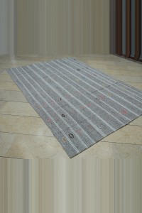 Vintage Grey Area Rug 6x9 Feet 182,270 - Grey Turkish Rug $i