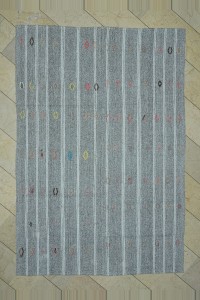 Grey Turkish Rug Vintage Grey Area Rug 6x9 Feet 182,270