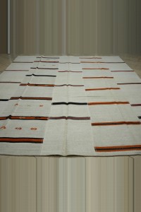 Vintage Hemp Kilim Rug 10x11 300,343 - Turkish Hemp Rug $i