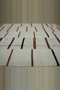 Vintage Hemp Kilim Rug 10x11 300,343 - Turkish Hemp Rug $i