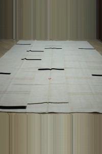 Vintage Hemp Kilim Rug 11x12 324,363 - Turkish Hemp Rug $i