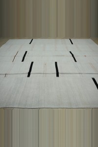 Vintage Hemp Kilim Rug 11x12 324,363 - Turkish Hemp Rug $i