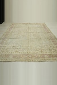 Vintage Oushak Carpet Rug 7x10 Feet 213,297 - Oushak Rug $i