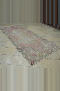 Vintage Oushak Rug 4x9 Feet 120,270 - Turkish Carpet Rug $i