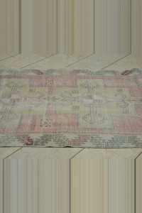 Vintage Oushak Rug 4x9 Feet 120,270 - Turkish Carpet Rug $i