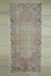 Turkish Carpet Rug Vintage Oushak Rug 4x9 Feet 120,270