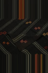 Vintage Turkish Brown Kilim Rug 6x10 Feet 186,318 - Goat Hair Rug $i