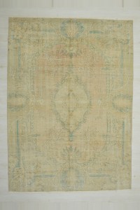 Vintage Turkish Oushak Rug 7x9 Feet 200,276 - Oushak Rug $i