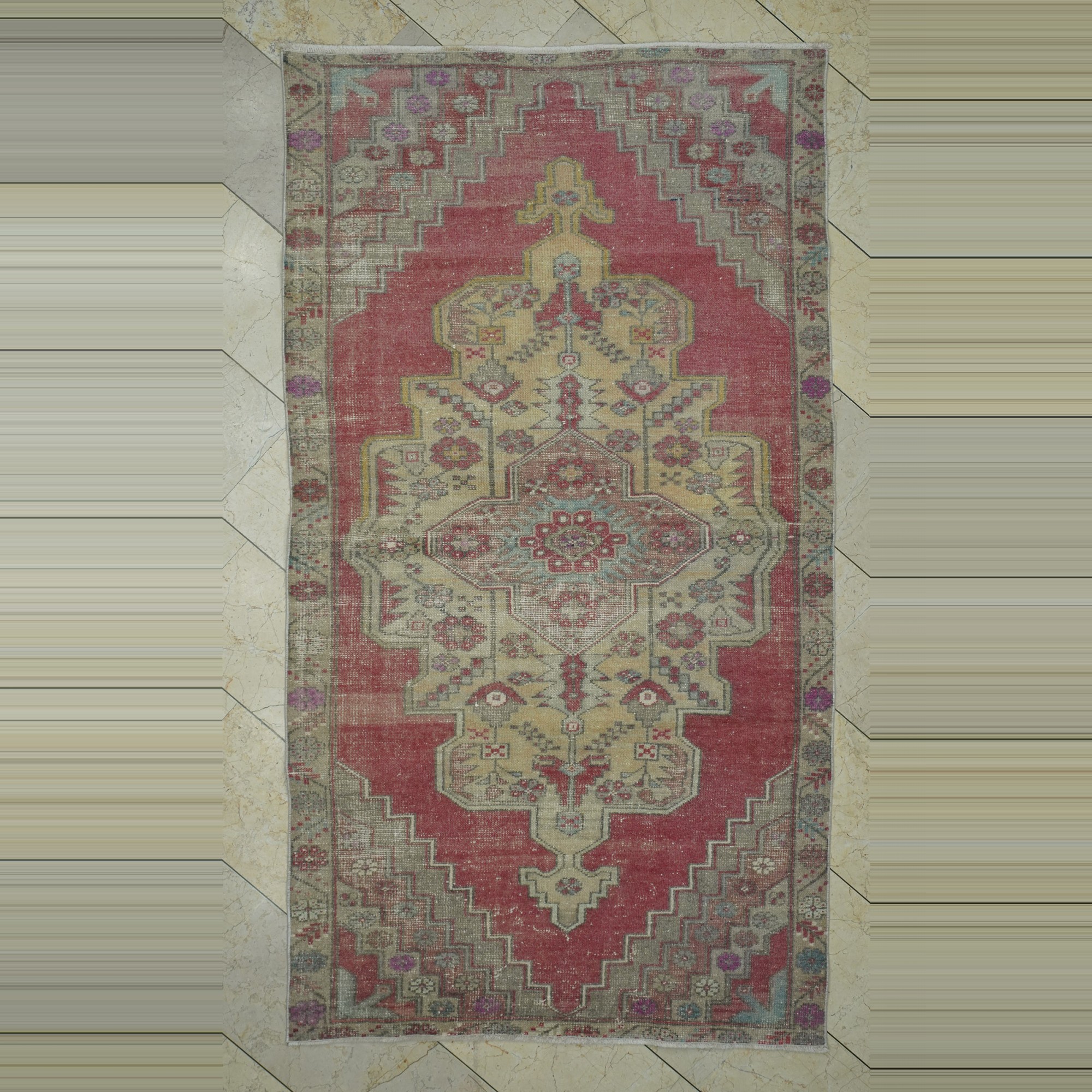 Vintage Turkish Rug 4x8 133,243 - Turkish Carpet Rug