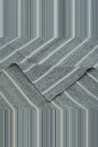 White Striped Gray Kilim Rug 7x10 Feet  221,295 - Grey Turkish Rug  $i