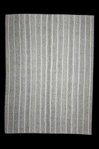 Grey Turkish Rug White Striped Gray Kilim Rug 7x10 Feet  221,295