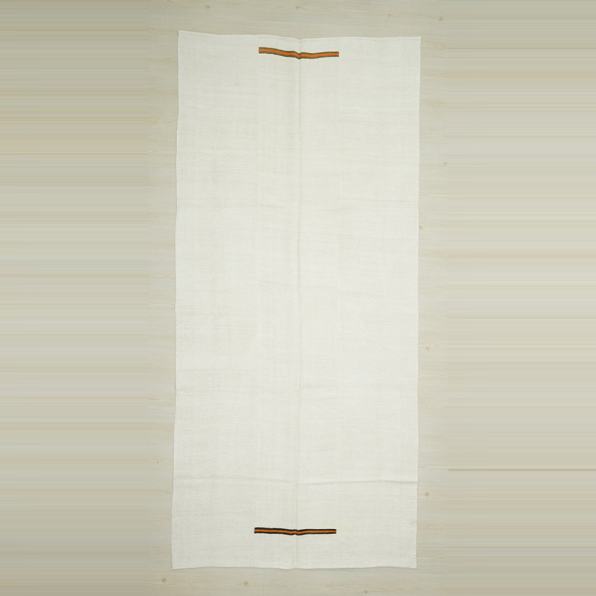 White Turkish Organic Hemp Kilim Rug 5x11 Feet  158,343 - Turkish Hemp Rug