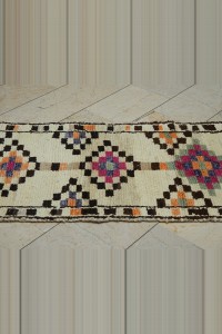 Wool Herki Rug Runner 2.5x11 80,333 - Turkish Rug Runner $i