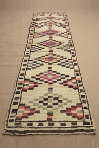 Wool Herki Rug Runner 80,333 - Turkish Rug Runner $i