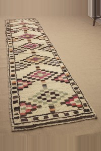 Wool Herki Rug Runner 80,333 - Turkish Rug Runner $i