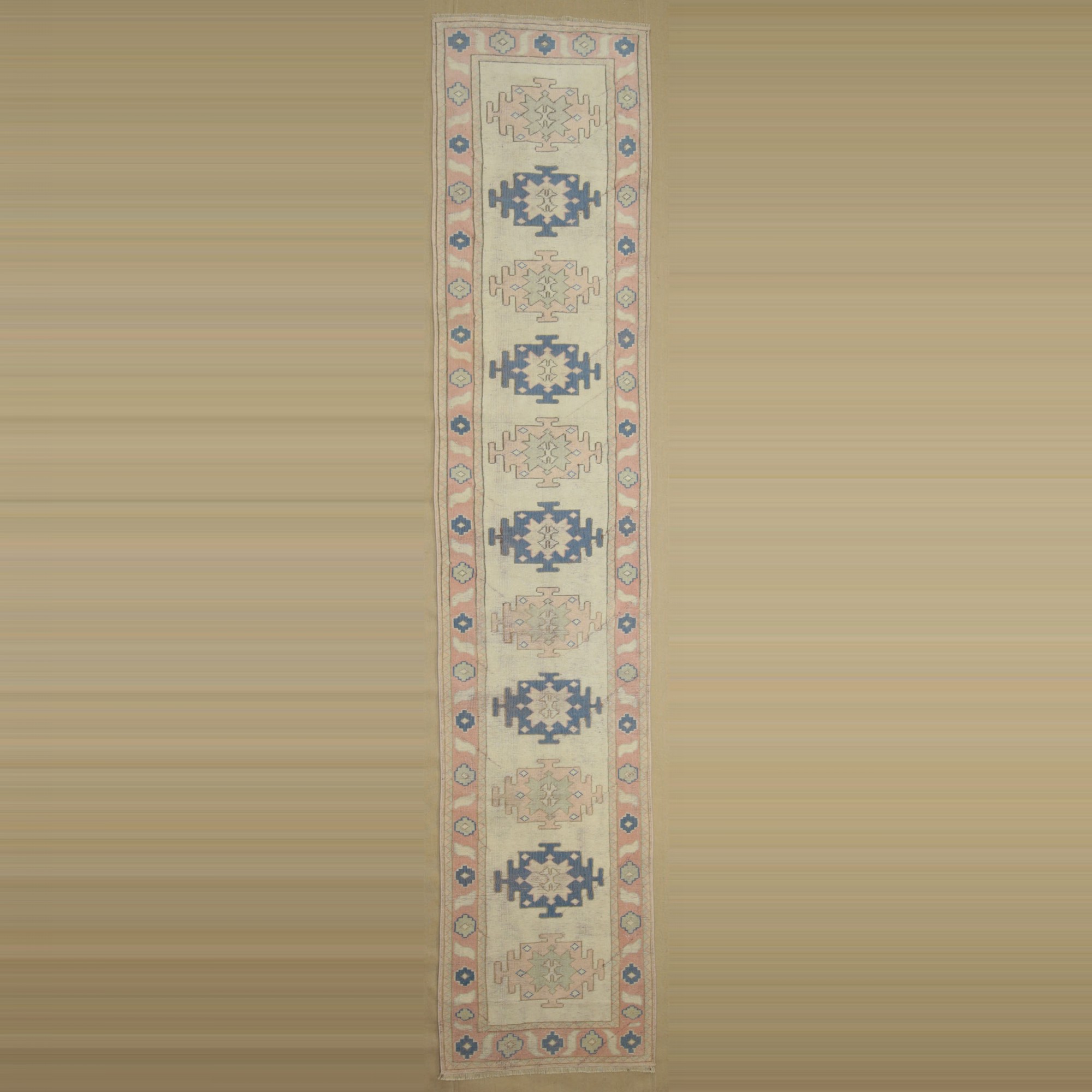 Wool Oushak Rug Runner,3x12 75,365 - Turkish Rug Runner