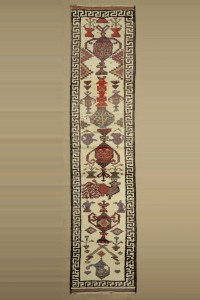 Wool Woven Carpet Rug Runner,2.8x12,2. 85,373 - Turkish Rug Runner  $i