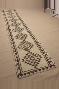 Wool Woven Ethnic Rug Runner,2,5x12,5. 73,378 - Turkish Rug Runner  $i